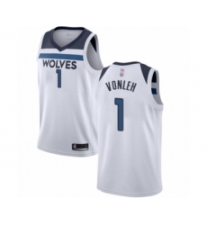 Youth Minnesota Timberwolves #1 Noah Vonleh Swingman White Basketball Jersey - Association Edition