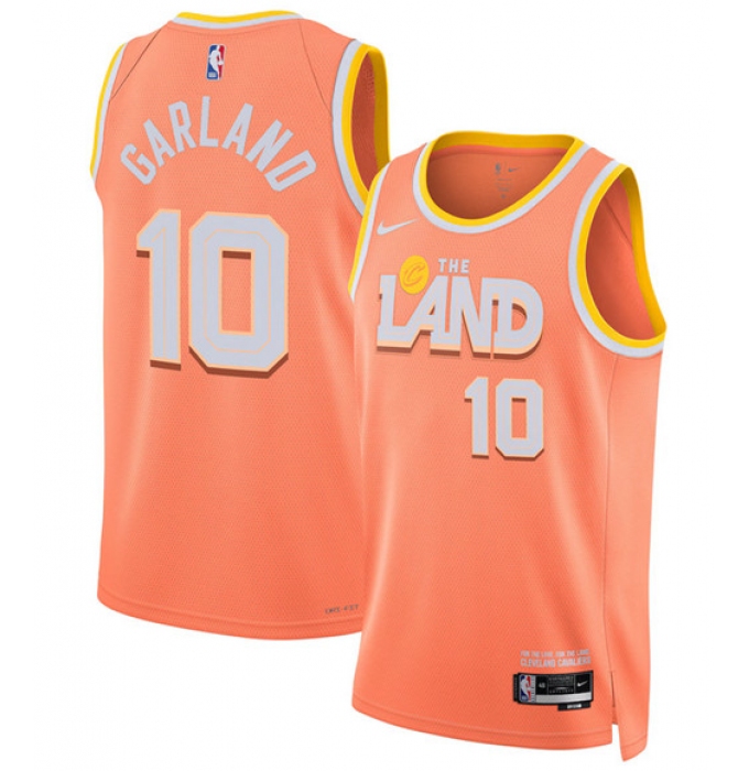 Men's Cleveland Cavaliers #10 Darius Garland Orange 2025-26 City Edition Swingman Stitched Jersey