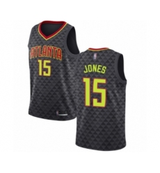 Women's Atlanta Hawks #15 Damian Jones Authentic Black Basketball Jersey - Icon Edition