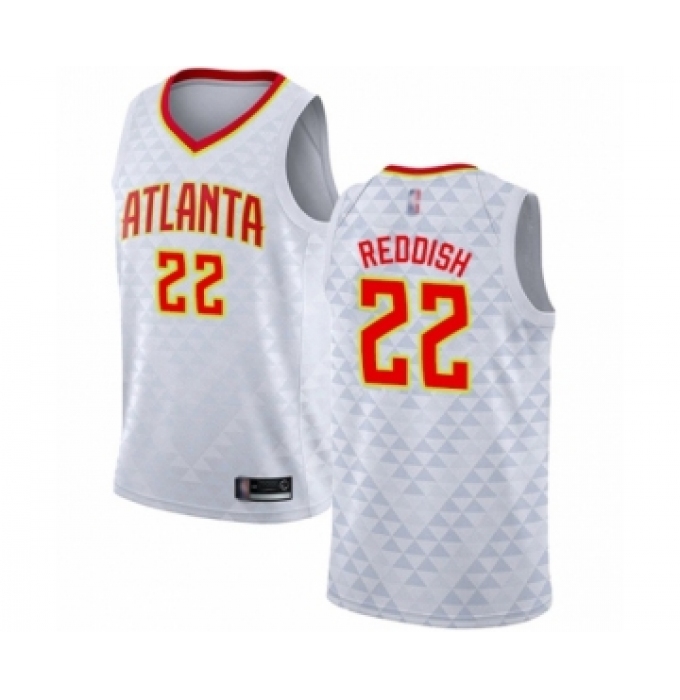 Men's Atlanta Hawks #22 Cam Reddish Authentic White Basketball Jersey - Association Edition