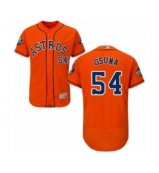 Men's Houston Astros #55 Ryan Pressly Grey Road Flex Base Authentic Collection 2019 World Series Bound Baseball Jersey
