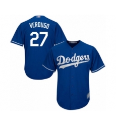Youth Los Angeles Dodgers #27 Alex Verdugo Authentic Royal Blue Alternate Cool Base Baseball Player Jersey