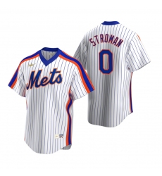 Men's Nike New York Mets #0 Marcus Stroman White Cooperstown Collection Home Stitched Baseball Jersey
