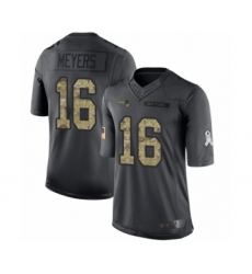 Youth New England Patriots #16 Jakobi Meyers Limited Black 2016 Salute to Service Football Jersey