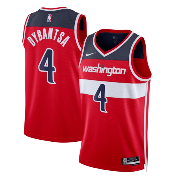 Men's Washington Wizards #4 AJ Dybantsa Nike Red 2026 NBA Draft Swingman Icon Edition Jersey