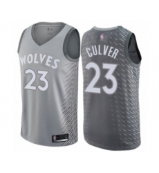 Youth Minnesota Timberwolves #23 Jarrett Culver Swingman Gray Basketball Jersey - City Edition