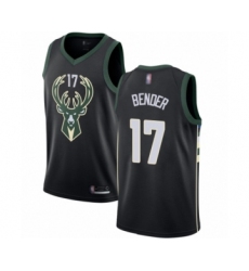Youth Milwaukee Bucks #17 Dragan Bender Swingman Black Basketball Jersey - Statement Edition