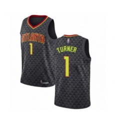 Youth Atlanta Hawks #1 Evan Turner Swingman Black Basketball Jersey - Icon Edition