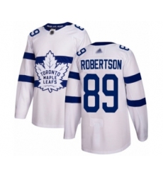 Youth Toronto Maple Leafs #89 Nicholas Robertson Authentic White 2018 Stadium Series Hockey Jersey