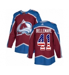 Youth Colorado Avalanche #41 Pierre-Edouard Bellemare Authentic Camo Veterans Day Practice Hockey Jersey
