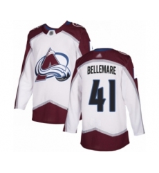 Youth Colorado Avalanche #41 Pierre-Edouard Bellemare Authentic White Away Hockey Jersey
