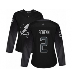 Women's Tampa Bay Lightning #2 Luke Schenn Authentic Black Alternate Hockey Jersey