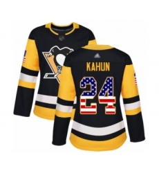 Women's Pittsburgh Penguins #24 Dominik Kahun Authentic Camo Veterans Day Practice Hockey Jersey