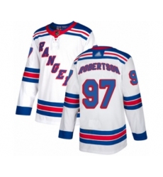 Men's New York Rangers #97 Matthew Robertson Authentic White Away Hockey Jersey