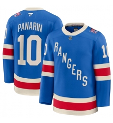 Men's New York Rangers #10 Artemi Panarin Blue Centennial Stitched Hockey Jersey