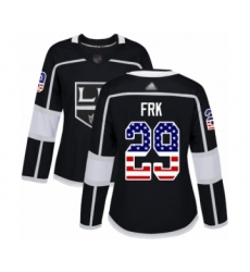 Women's Los Angeles Kings #29 Martin Frk Authentic Black USA Flag Fashion Hockey Jersey
