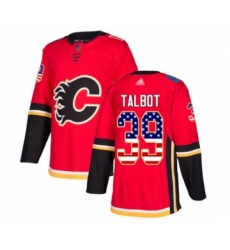 Youth Calgary Flames #39 Cam Talbot Authentic Red USA Flag Fashion Hockey Jersey