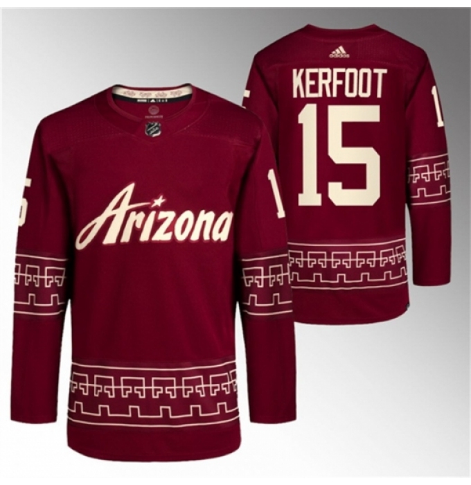 Men's Arizona Coyotes #15 Alexander Kerfoot Garnet Alternate Pro Jersey