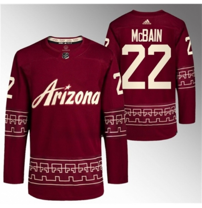 Men's Arizona Coyotes #22 Jack McBain Garnet Alternate Pro Jersey