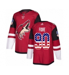 Youth Arizona Coyotes #90 Giovanni Fiore Authentic Red USA Flag Fashion Hockey Jersey