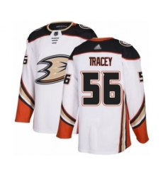 Youth Anaheim Ducks #56 Brayden Tracey Authentic White Away Hockey Jersey