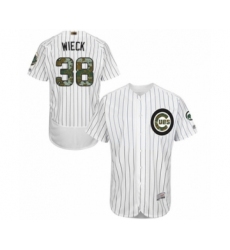 Men's Chicago Cubs #38 Brad Wieck Authentic White 2016 Memorial Day Fashion Flex Base Baseball Player Jersey