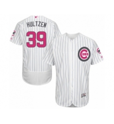 Men's Chicago Cubs #39 Danny Hultzen Authentic White 2016 Mother's Day Fashion Flex Base Baseball Player Jersey