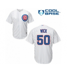 Youth Chicago Cubs #50 Rowan Wick Authentic White Home Cool Base Baseball Player Jersey