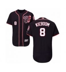 Men's Washington Nationals #8 Carter Kieboom Navy Blue Alternate Flex Base Authentic Collection Baseball Player Jersey