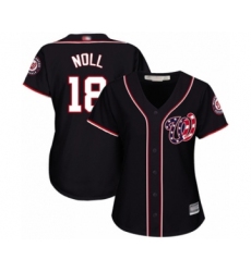 Women's Washington Nationals #18 Jake Noll Authentic Navy Blue Alternate 2 Cool Base Baseball Player Jersey