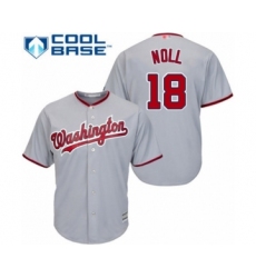 Youth Washington Nationals #18 Jake Noll Authentic Grey Road Cool Base Baseball Player Jersey