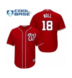 Youth Washington Nationals #18 Jake Noll Authentic Red Alternate 1 Cool Base Baseball Player Jersey