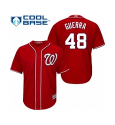 Youth Washington Nationals #48 Javy Guerra Authentic Red Alternate 1 Cool Base Baseball Player Jersey