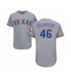Men's Texas Rangers #46 Taylor Guerrieri Grey Road Flex Base Authentic Collection Baseball Player Jersey