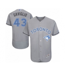 Men's Toronto Blue Jays #43 Sam Gaviglio Authentic Gray 2016 Father's Day Fashion Flex Base Baseball Player Jersey