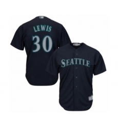 Youth Seattle Mariners #30 Kyle Lewis Authentic Navy Blue Alternate 2 Cool Base Baseball Player Jersey