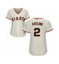 Women's San Francisco Giants #2 Abiatal Avelino Authentic Cream Home Cool Base Baseball Player Jersey
