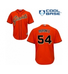 Youth San Francisco Giants #54 Reyes Moronta Authentic Orange Alternate Cool Base Baseball Player Jersey