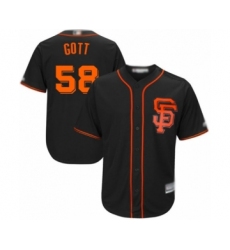 Youth San Francisco Giants #58 Trevor Gott Authentic Black Alternate Cool Base Baseball Player Jersey