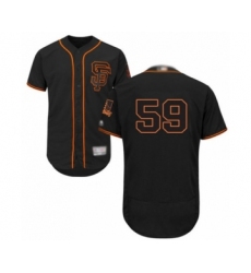 Men's San Francisco Giants #59 Andrew Suarez Black Alternate Flex Base Authentic Collection Baseball Player Jersey