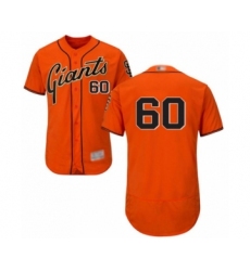Men's San Francisco Giants #60 Wandy Peralta Orange Alternate Flex Base Authentic Collection Baseball Player Jersey