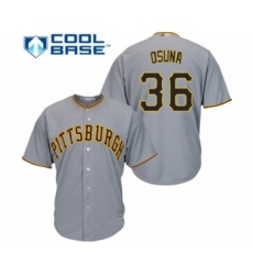 Youth Pittsburgh Pirates #36 Jose Osuna Authentic Grey Road Cool Base Baseball Player Jersey