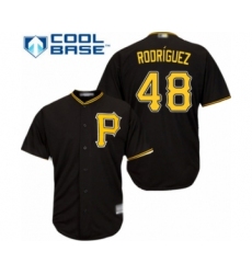 Youth Pittsburgh Pirates #48 Richard Rodriguez Authentic Black Alternate Cool Base Baseball Player Jersey