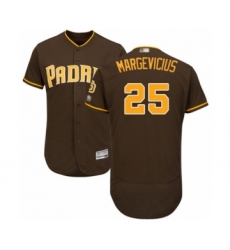 Men's San Diego Padres #25 Nick Margevicius Brown Alternate Flex Base Authentic Collection Baseball Player Jersey