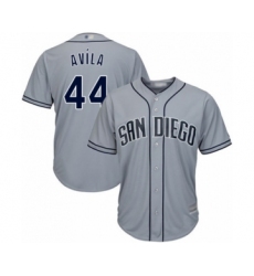 Men's San Diego Padres #44 Pedro Avila Authentic Grey Road Cool Base Baseball Player Jersey