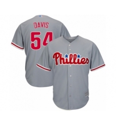 Youth Philadelphia Phillies #54 Austin Davis Authentic Grey Road Cool Base Baseball Player Jersey
