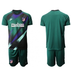Atletico Madrid Blank Green Goalkeeper Soccer Club Jersey