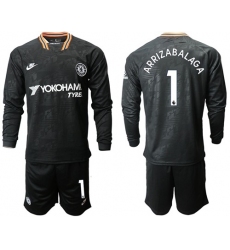 Chelsea #1 Arrizabalaga Third Long Sleeves Soccer Club Jersey