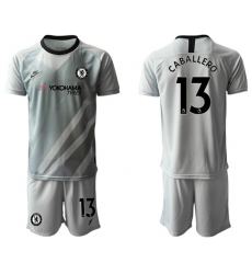 Chelsea #13 Caballero Grey Goalkeeper Soccer Club Jersey