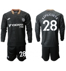 Chelsea #28 Azpilicueta Third Long Sleeves Soccer Club Jersey